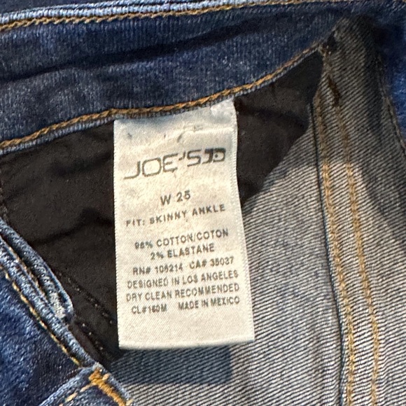 Joe’s Jeans Rikki Ankle Skinny Denim Blue Jeans Mid-Dark Wash Size 25 - Picture 2 of 6